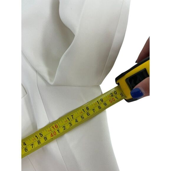 Zara Womens Tuxedo Blazer Suit XL White Satin Lapels Single Breast 2389/198 NWT - Picture 14 of 16